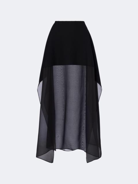 Sportmax Silk-trimmed knitted maxi skirt
