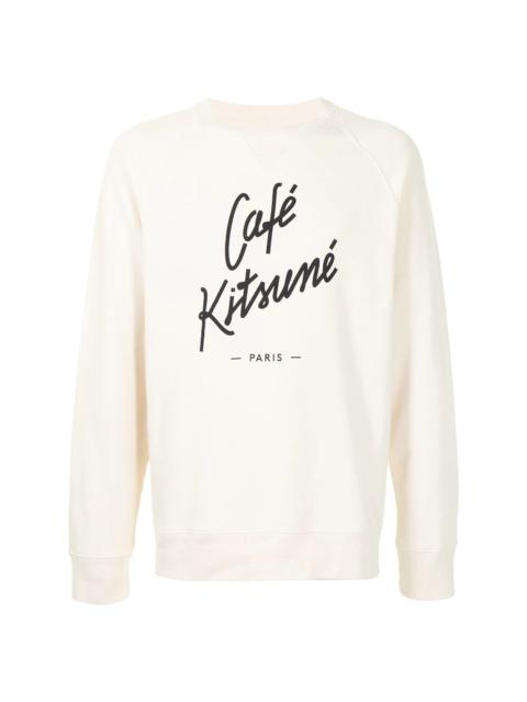 Maison Kitsuné logo print crew-neck sweatshirt