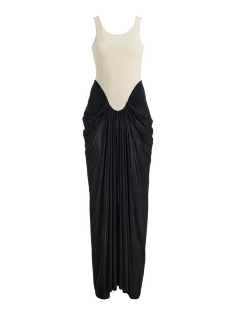 MAYGEL CORONEL Aria Color-Blocked Jersey Maxi Dress