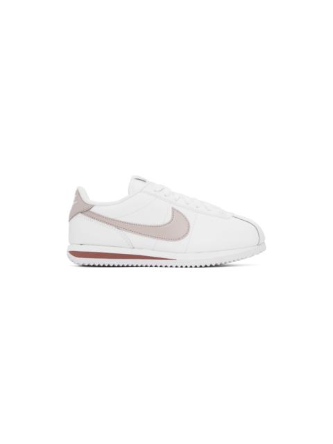 White & Pink Cortez Sneakers