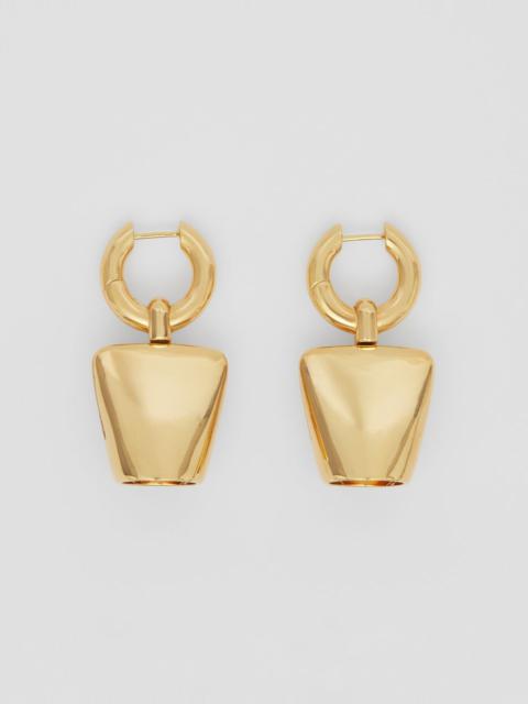 Burberry Gold-plated Cow Bell Detail Earrings