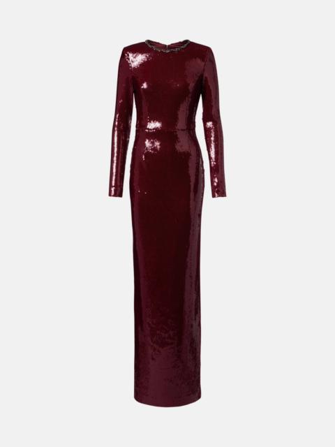 REBECCA VALLANCE Nero sequined gown