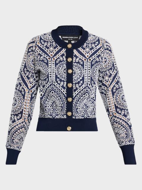 GENERATION LOVE Erin Cotton Eyelet Cardigan