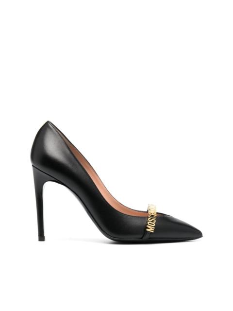 Moschino 100mm logo-lettering pumps