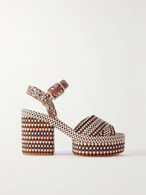Chloé Odina braided cotton platform sandals
