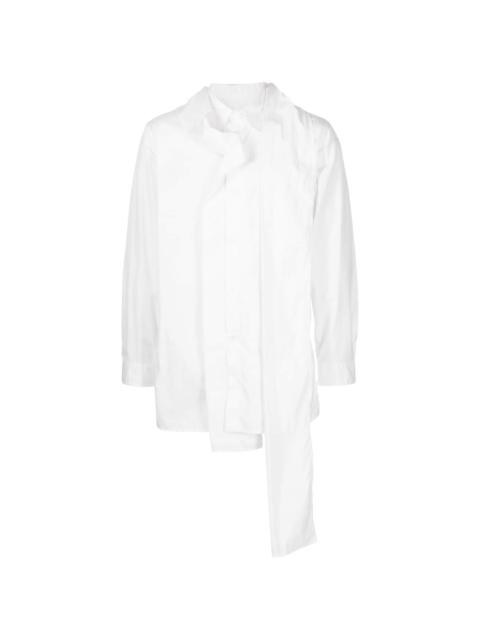 detachable-collar cotton shirt