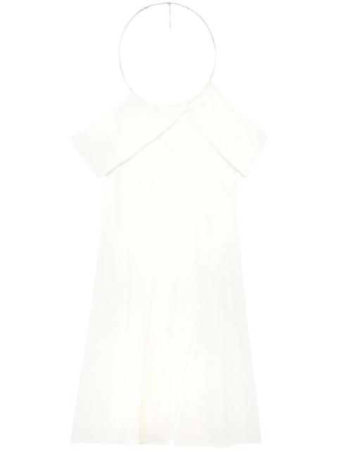 courrèges ring-hardware draped minidress