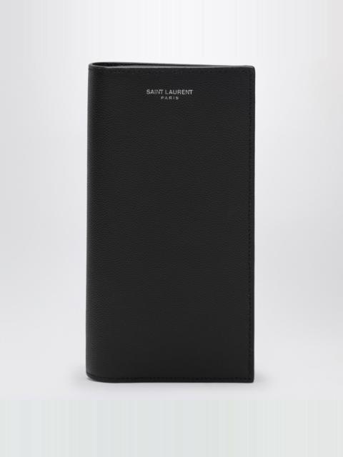 SAINT LAURENT Black Continental wallet in pebbled leather
