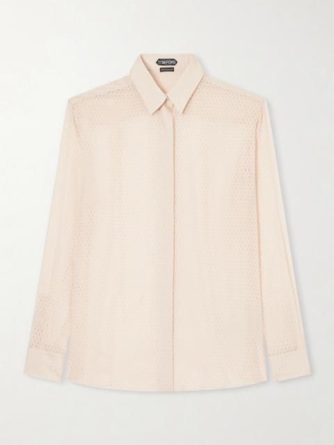 TOM FORD Oversized Silk-chiffon Shirt