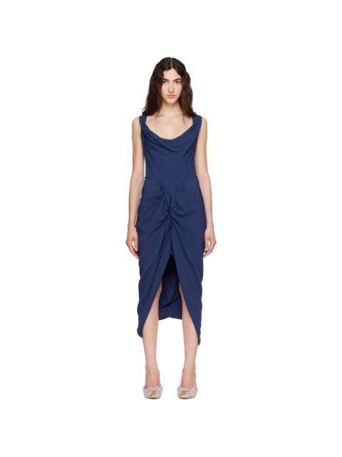 Vivienne Westwood Navy Panther Midi Dress