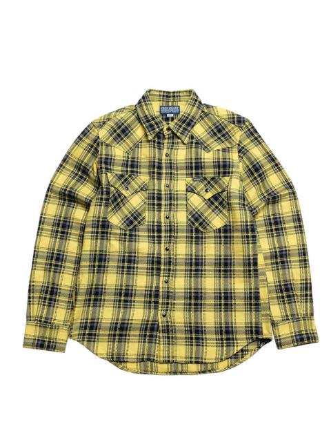 Iron Heart INDIGO PLAID WESTERN SHIRT - IHSH-411