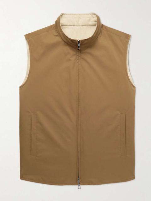 Marlin Reversible Shell and Linen and Silk-Blend Gilet