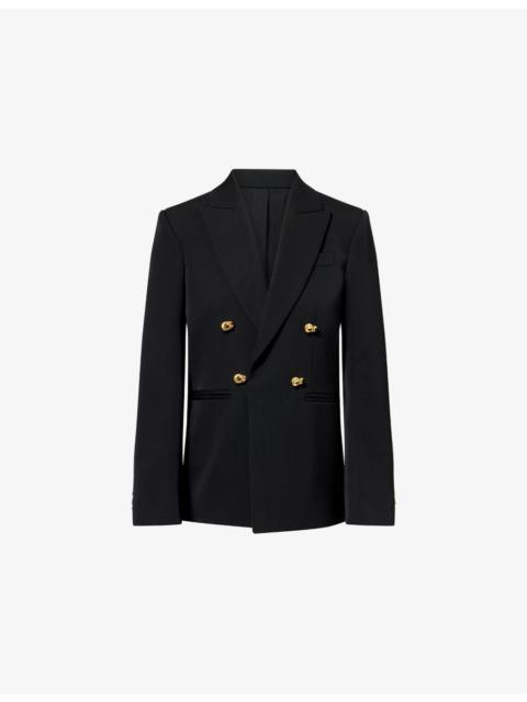 Knot Peak-Lapels Wool Jacket