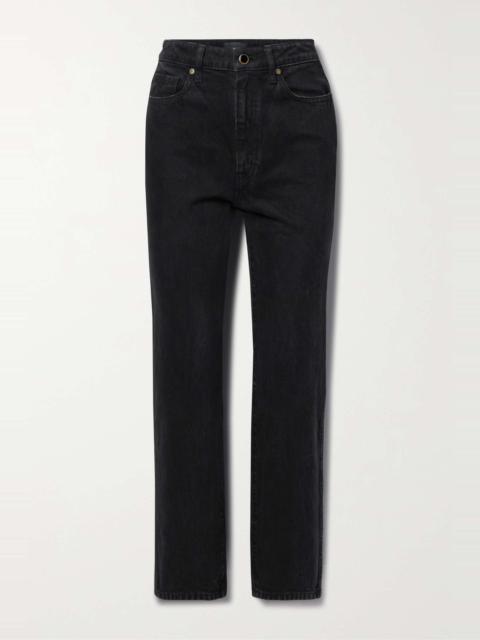 KHAITE Abigail cropped high-rise straight-leg jeans