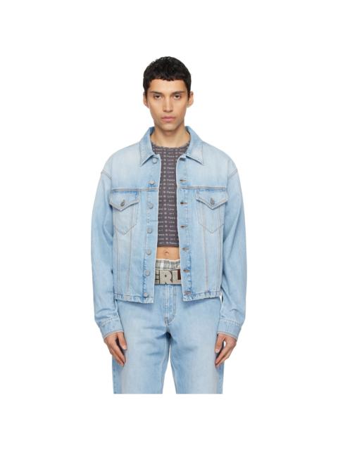 ERL Blue Woven Denim Jacket