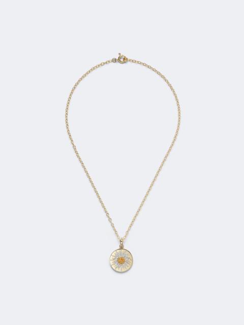Yvonne Léon Mini Roi Soleil 18kt gold pendant necklace with diamonds and citrines