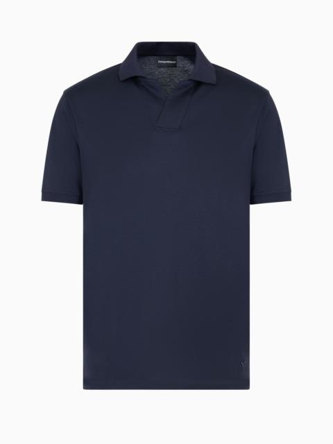 EMPORIO ARMANI ASV Lyocell-blend jersey polo shirt