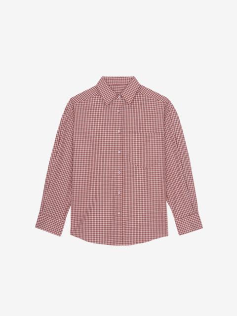 The Frankie Shop Lesja Cotton Shirt - Checked Red