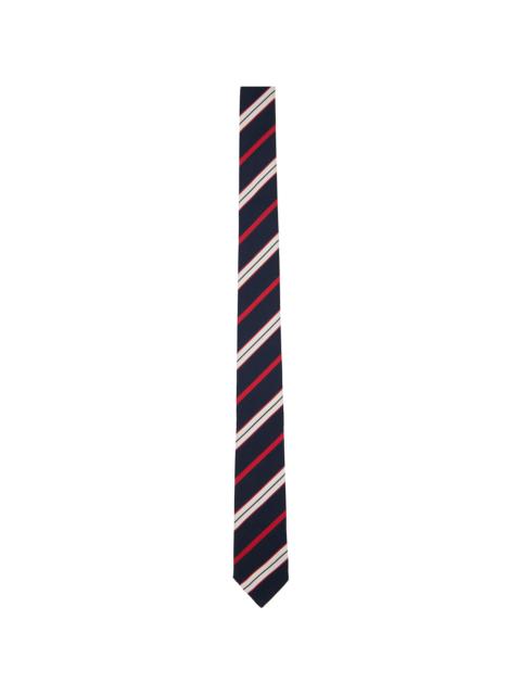 Thom Browne Navy Rep Stripe Classic Tie
