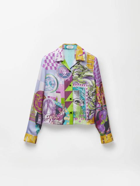 VERSACE Printed Silk Twill Shirt