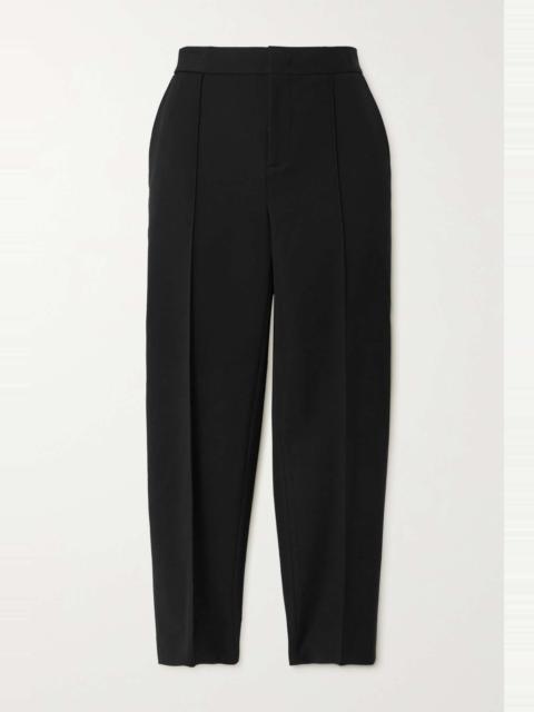 Stretch-cady tapered pants