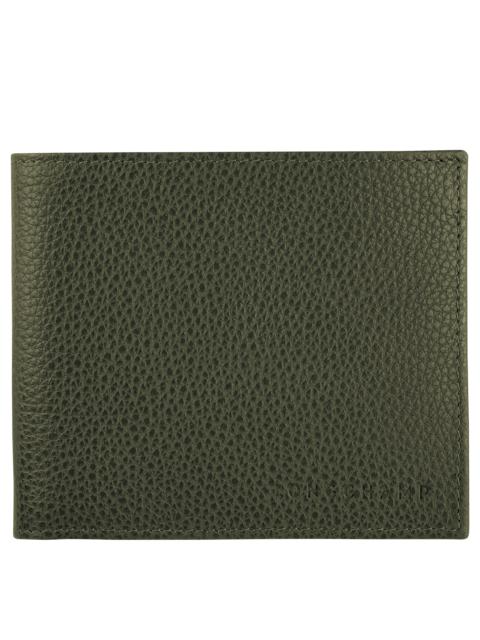Longchamp Le Foulonné Wallet Khaki - Leather