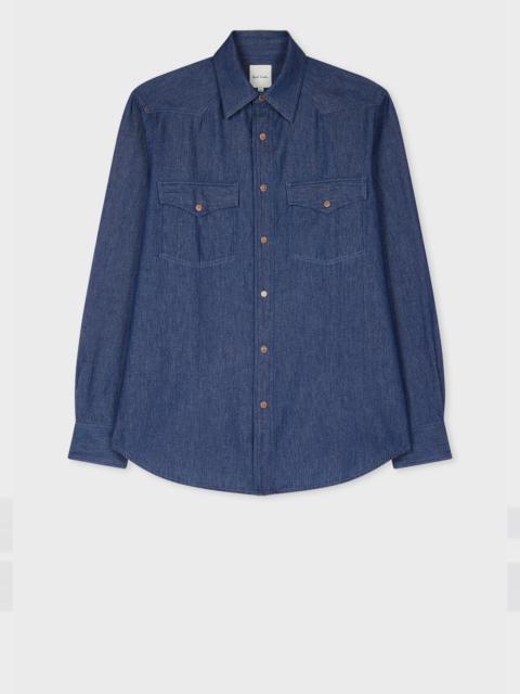 Paul Smith Rinse-Wash Indigo Denim Western Shirt
