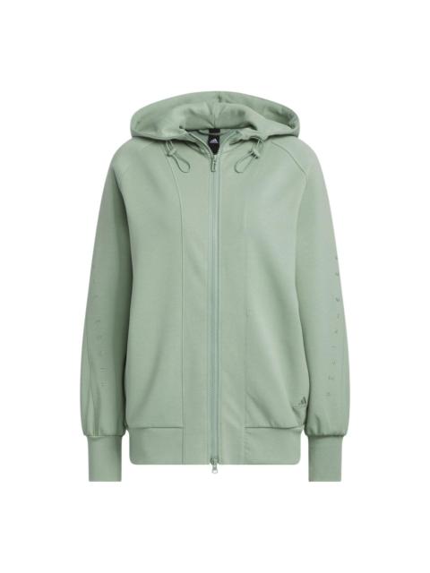 adidas (WMNS) adidas Premium Knit Jacket 'Green' IK4292
