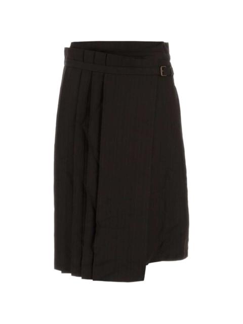 Dries Van Noten Asymmetrical pleated skirt