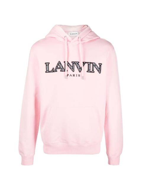Lanvin embroidered-logo cotton hoodie