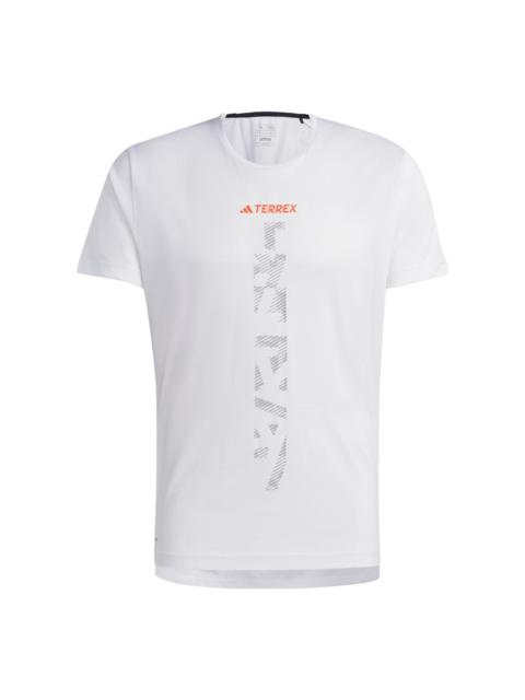 adidas adidas TERREX Agravic Trail Running Tee 'White' HT9442