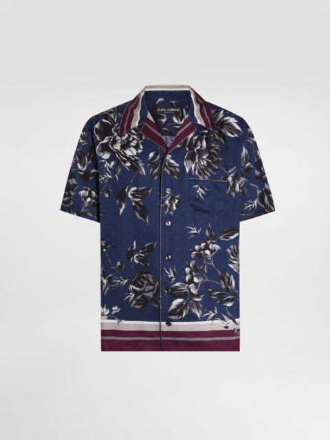 Dolce & Gabbana Peony-print hawaii twill shirt