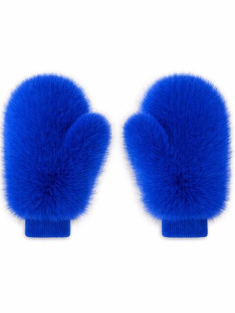 CYNTHIA ROWLEY Faux Fur Oversized Mittens