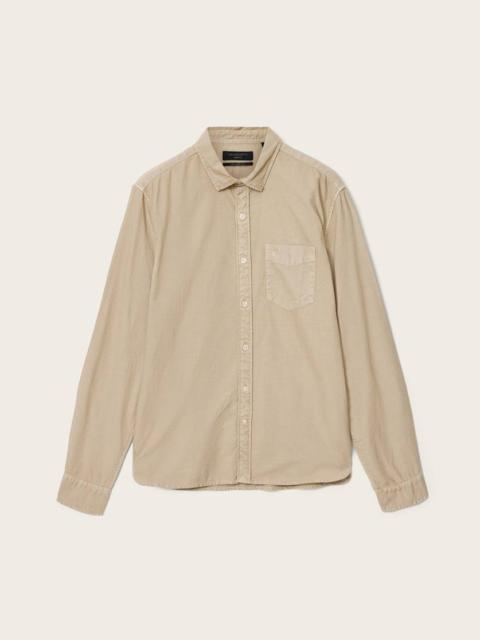 ALLSAINTS MELROSE LONG SLEEVE COTTON RAMSKULL SHIRT