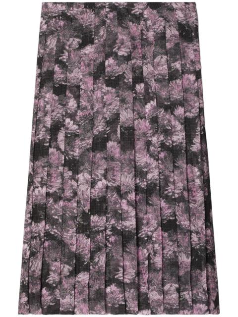 TORY BURCH printed pleated midi skirt