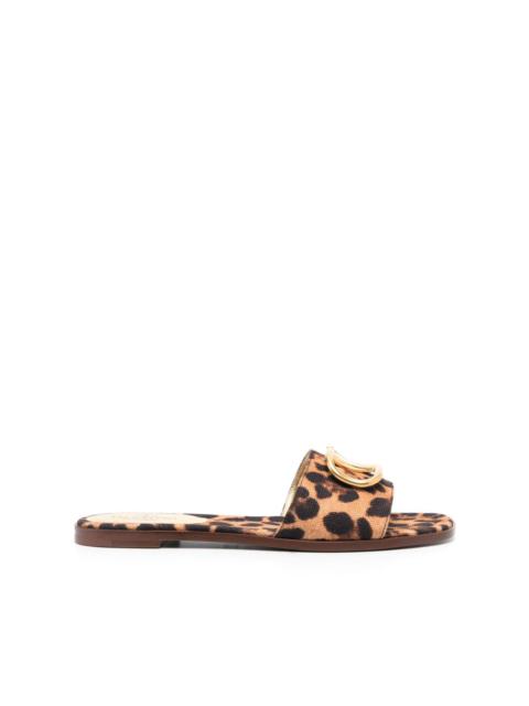 leopard-print buckle sandals