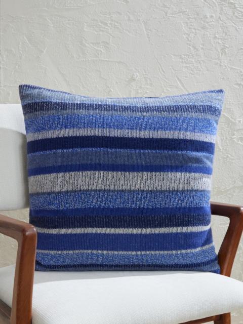 The Elder Statesman Striped Knitted Cashmere Cushion