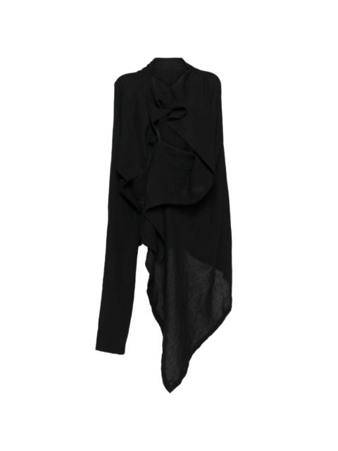 Yohji Yamamoto draped linen jacket