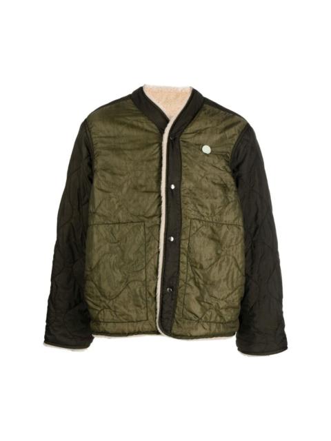 quilted single-breasted jacket