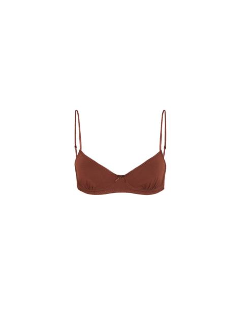 Cou Cou The Petite Bra: Cotton Jersey Brown