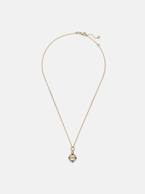 FOUNDRAE Infinite Gratitude 18kt gold necklace with diamonds and sapphires