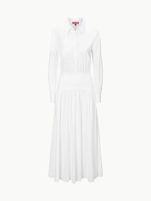 STAUD ROCCO DRESS WHITE