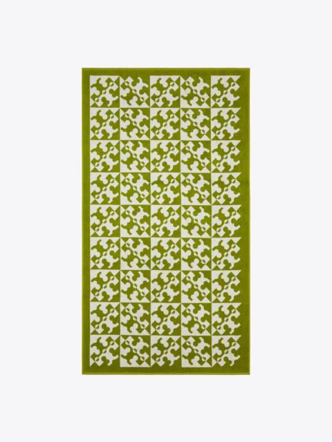 TORY BURCH Diagonal T Jacquard Towel