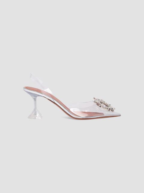 Amina Muaddi Women's Begum 70MM Crystal Slingback Pumps - Pvc Transparent