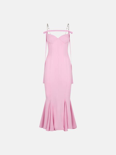 THE ATTICO ''BEATH'' SUGAR PINK MIDI DRESS