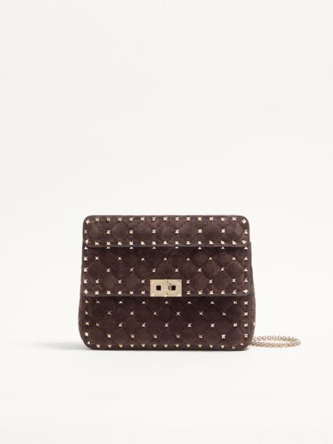 Valentino VALENTINO GARAVANI ROCKSTUD SPIKE MEDIUM SUEDE BAG