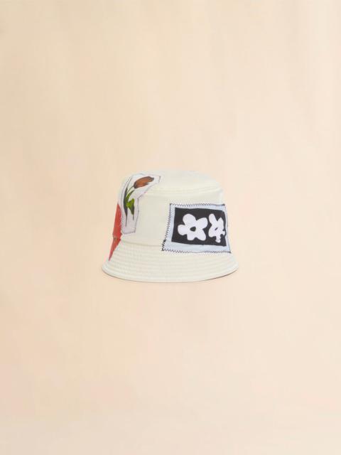 Marni CREAM TAFFETA BUCKET HAT