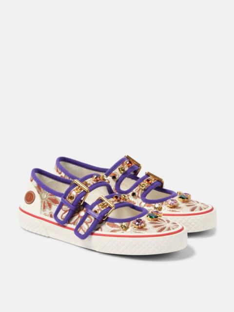 Valentino Dollyboard floral Mary Jane sneakers