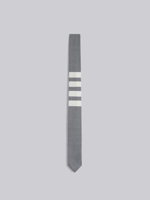 Thom Browne Medium Grey Plain Weave 4-Bar Tie
