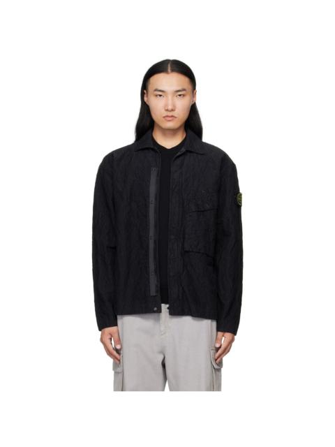 Stone Island Black 1200020 Wrinkled Corduroy 500-TC Jacket